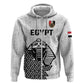 Custom World Football 2026 Egypt Hoodie Pharaohs Hieroglyphs Pride White Version