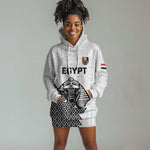 Custom World Football 2026 Egypt Hoodie Dress Pharaohs Hieroglyphs Pride White Version