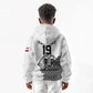 Custom World Football 2026 Egypt Kid Hoodie Pharaohs Hieroglyphs Pride White Version