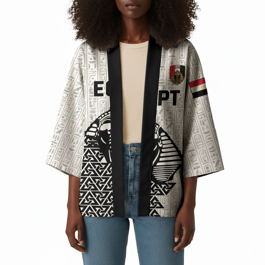 Custom World Football 2026 Egypt Kimono Pharaohs Hieroglyphs Pride White Version