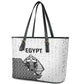 World Football 2026 Egypt Leather Tote Bag Pharaohs Hieroglyphs Pride White Version