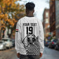 Custom World Football 2026 Egypt Long Sleeve Shirt Pharaohs Hieroglyphs Pride White Version