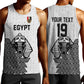 Custom World Football 2026 Egypt Men Tank Top Pharaohs Hieroglyphs Pride White Version