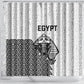 World Football 2026 Egypt Shower Curtain Pharaohs Hieroglyphs Pride White Version