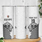 Custom World Football 2026 Egypt Skinny Tumbler Pharaohs Hieroglyphs Pride White Version