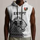 Custom World Football 2026 Egypt Sleeveless Hoodie Pharaohs Hieroglyphs Pride White Version
