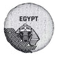 World Football 2026 Egypt Spare Tire Cover Pharaohs Hieroglyphs Pride White Version