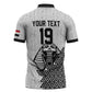 Custom World Football 2026 Egypt Zipper Polo Shirt Pharaohs Hieroglyphs Pride White Version
