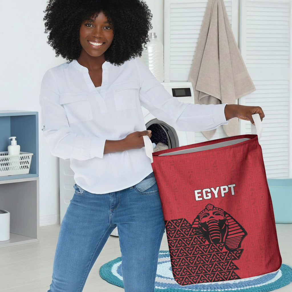 World Football 2026 Egypt Laundry Basket Pharaohs Hieroglyphs Pride Red Version