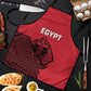 World Football 2026 Egypt Apron Pharaohs Hieroglyphs Pride Red Version