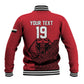 Custom World Football 2026 Egypt Baseball Jacket Pharaohs Hieroglyphs Pride Red Version