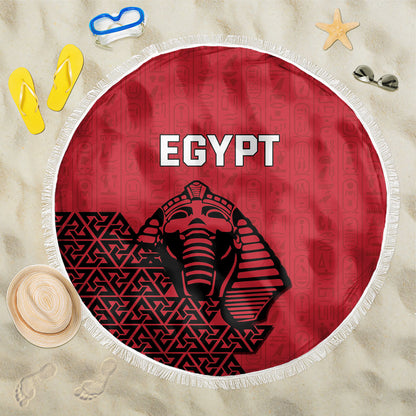 World Football 2026 Egypt Beach Blanket Pharaohs Hieroglyphs Pride Red Version