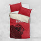 World Football 2026 Egypt Bedding Set Pharaohs Hieroglyphs Pride Red Version
