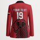 Custom World Football 2026 Egypt Blazer Pharaohs Hieroglyphs Pride Red Version