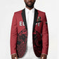 Custom World Football 2026 Egypt Blazer Pharaohs Hieroglyphs Pride Red Version