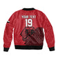 Custom World Football 2026 Egypt Bomber Jacket Pharaohs Hieroglyphs Pride Red Version