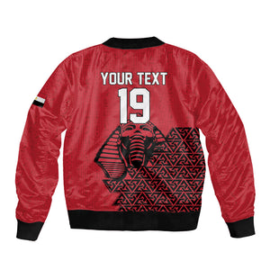 Custom World Football 2026 Egypt Bomber Jacket Pharaohs Hieroglyphs Pride Red Version