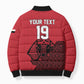 Custom World Football 2026 Egypt Bomber Puffer Jacket Pharaohs Hieroglyphs Pride Red Version