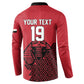 Custom World Football 2026 Egypt Button Sweatshirt Pharaohs Hieroglyphs Pride Red Version