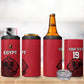 Custom World Football 2026 Egypt 4 in 1 Can Cooler Tumbler Pharaohs Hieroglyphs Pride Red Version
