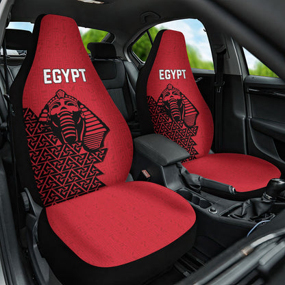 World Football 2026 Egypt Car Seat Cover Pharaohs Hieroglyphs Pride Red Version