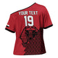 Custom World Football 2026 Egypt Cross Shoulder Shirt Pharaohs Hieroglyphs Pride Red Version
