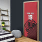 Custom World Football 2026 Egypt Door Cover Pharaohs Hieroglyphs Pride Red Version