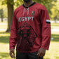 Custom World Football 2026 Egypt Hockey Jersey Pharaohs Hieroglyphs Pride Red Version