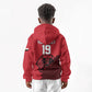 Custom World Football 2026 Egypt Kid Hoodie Pharaohs Hieroglyphs Pride Red Version