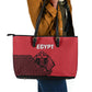 World Football 2026 Egypt Leather Tote Bag Pharaohs Hieroglyphs Pride Red Version