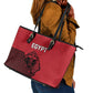 World Football 2026 Egypt Leather Tote Bag Pharaohs Hieroglyphs Pride Red Version