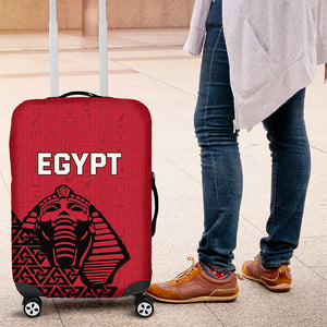 World Football 2026 Egypt Luggage Cover Pharaohs Hieroglyphs Pride Red Version