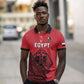 Custom World Football 2026 Egypt Polo Shirt Pharaohs Hieroglyphs Pride Red Version
