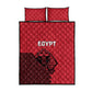 World Football 2026 Egypt Quilt Bed Set Pharaohs Hieroglyphs Pride Red Version