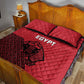 World Football 2026 Egypt Quilt Bed Set Pharaohs Hieroglyphs Pride Red Version