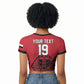Custom World Football 2026 Egypt Raglan Cropped T shirt Pharaohs Hieroglyphs Pride Red Version
