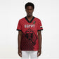 Custom World Football 2026 Egypt Scrub Top Pharaohs Hieroglyphs Pride Red Version
