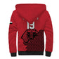 Custom World Football 2026 Egypt Sherpa Hoodie Pharaohs Hieroglyphs Pride Red Version