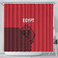World Football 2026 Egypt Shower Curtain Pharaohs Hieroglyphs Pride Red Version