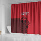 World Football 2026 Egypt Shower Curtain Pharaohs Hieroglyphs Pride Red Version