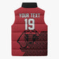 Custom World Football 2026 Egypt Sleeveless Puffer Jacket Pharaohs Hieroglyphs Pride Red Version