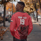 Custom World Football 2026 Egypt Sweatshirt Pharaohs Hieroglyphs Pride Red Version