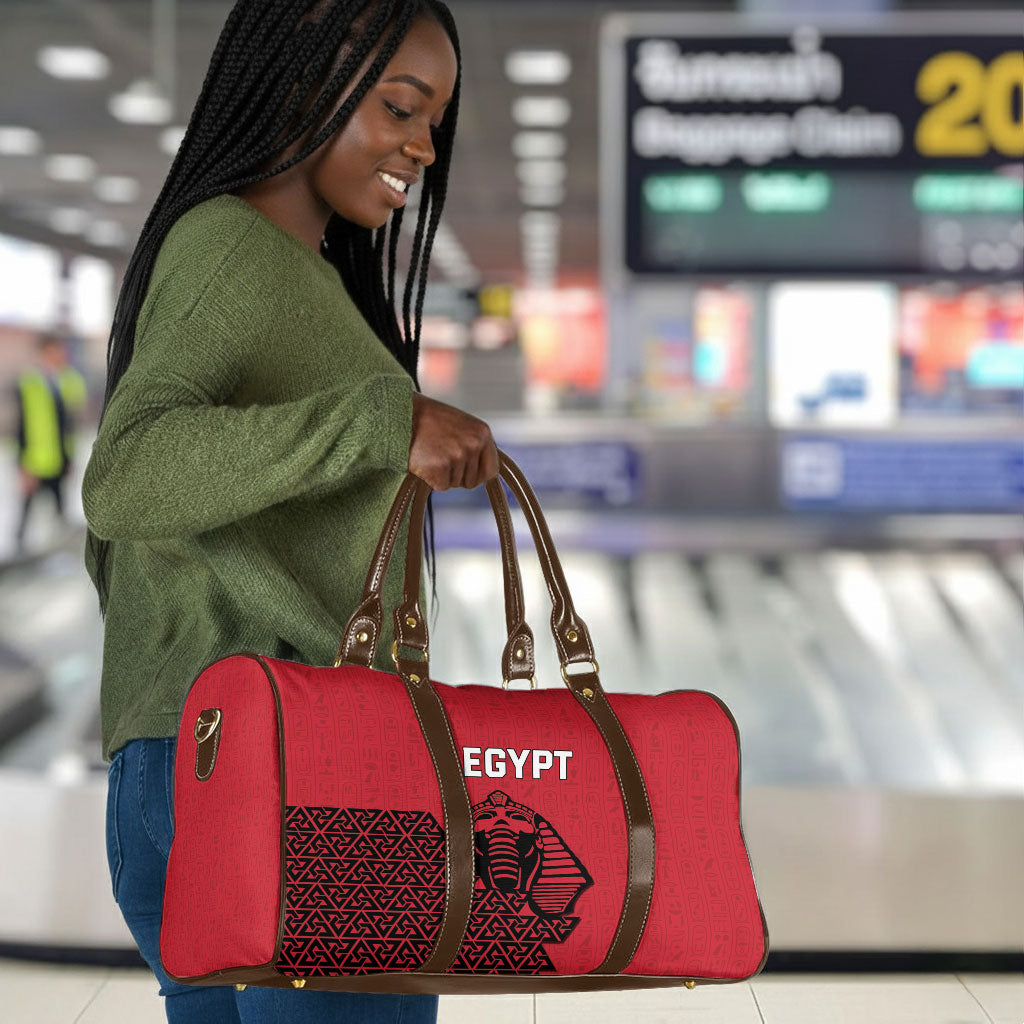 World Football 2026 Egypt Travel Bag Pharaohs Hieroglyphs Pride Red Version