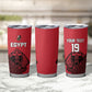 Custom World Football 2026 Egypt Tumbler Cup Pharaohs Hieroglyphs Pride Red Version