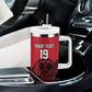Custom World Football 2026 Egypt Tumbler With Handle Pharaohs Hieroglyphs Pride Red Version
