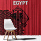 World Football 2026 Egypt Window Curtain Pharaohs Hieroglyphs Pride Red Version