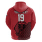 Custom World Football 2026 Egypt Zip Hoodie Pharaohs Hieroglyphs Pride Red Version