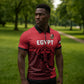 Custom World Football 2026 Egypt Zipper Polo Shirt Pharaohs Hieroglyphs Pride Red Version