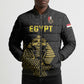Custom World Football 2026 Egypt Bomber Puffer Jacket Pharaohs Hieroglyphs Pride Black Version