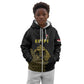 Custom World Football 2026 Egypt Kid Hoodie Pharaohs Hieroglyphs Pride Black Version